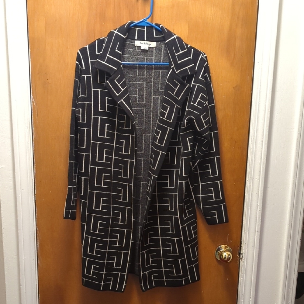 PAIGE Black and White Patterned Blazer